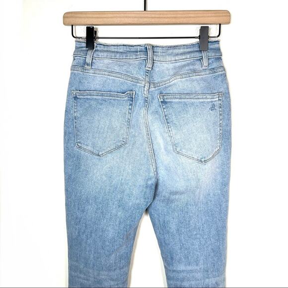 DL1961 light wash high rise waist distressed skinny jeans size 27 B165 - Picture 3 of 6